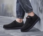 Larnmern Slip On Steel Toe Shoes Men Loafers Work Safety Tennis Sneakers   Light