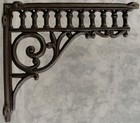 2 Victorian Eastlake Spindle Cast Iron Shelf Brackets Corner Wall Window Accent