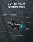 New 4x32 Tactical Rifle Scope Rgb Illuminated Reticle Scope With Fiber Sight