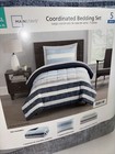 Mainstays Blue Stripe 5 Piece Bedcomforter Set Twin twin Xl