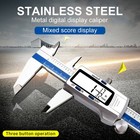 Digital Display Vernier Caliper 150mm Fraction mm inch Stainless Steel Ruler Kit