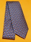 Boy s Vineyard Vines Made In U s a  Blue white brown Football Motif Tie 