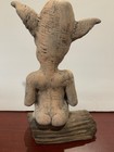Ceramic 10  Elf Sitting On A Log