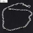 Women   Girl 925 Sterling Silver Drawn   Elongated Chain Anklet Bracelet 9-10 