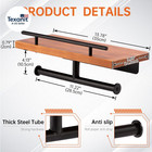 Toilet Paper Holder With Wood Shelf  Wall Mount Toilet Paper Roll Holder With Wo