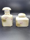 Mint Vintage Nippon Perfume Bottle   Powder Jar Hand Painted Dresser Set