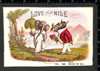 Love On Nile Cigar Box Label Boyd Sample Tobacco Rhino Anthropomorphic Sr l ln