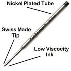 Sheaffer K Style Smooth Flow Ink Ballpoint Pen Refills  By Pen Savings - Black