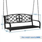 Patio Porch Swing Outdoor Hanging Bench Swing Chair With Chains Yard Park Deck