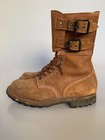 Vtg Old French Bmja Ranger Mle52 Military Leather Boots Indochina Army France 50