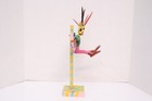 Oaxacan Wood Carving Signed Crucifixion Lizard Oaxaca Mexico Folk Art Alebrije