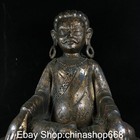 12  Old Tibet Bronze Gilt Buddhism Je Tsongkhapa Lama Teacher Buddha Statue