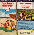 Vintage 1960 Esso New Jersey Road Map Nyc Philadelphia Happy Motoring
