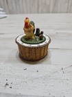 Vintage Chicken Rooster In A Basket Kitchen Minute Timer Farm Collectible
