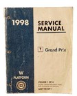 1998 Pontiac Grand Prix  w Platform  Service Manual Set   1- 3- 4 Of 4  No  2 