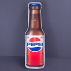 Pepsi Cola Sign Classic Bottle Light Up Bulbs Metal Red White Large 22 x 7 