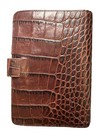 Filofax Classic Leather Agenda Organizer Planners Covers 6 Hole Croc Brown