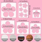 22pcs Large Flower Stencils For Painting  Plastic Reusable Floral White Clear