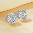 Cubic Zirconia Stud Earrings For Women Men