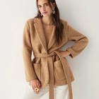Nwt J crew Wrap Blazer-jacket In Heather Camel Italian Boiled Wool 8