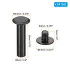 24 Sets Chicago Screws  20mm L Galvanized Iron Chicago Screw Binding Post
