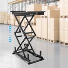 Electric Scissor Lift Table Hydraulic 140lbs Capacity Adjustable Height Foldable