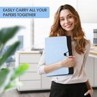 13 Pocket Expanding File Folder  Blue Portfolio Accordion File Organizer With 