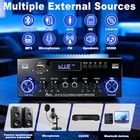 Bluetooth 5 0 Stereo Amplifier  2 1 Channel 400w Home Audio Stereo Receiver For