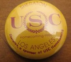 Vintage Homecoming 86 Usc Sheraton Pin Pinback Badge Button Los Angeles