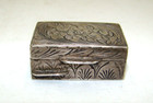 Antique 800 Silver Engraved Pill Trinket Box