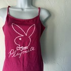 Playboy Shirt Womens Large Pink Spaghetti Strap Playmate Logo Camisole Y2k Cute