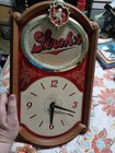 Stroh s Beer 1987 Analog Battery Operated Wall Clock Sign Bar Read