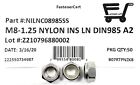  50  M8 X 1 25 Stainless Steel Din985 Metric Nylon Insert Lock Nuts 8mm A2  50 
