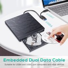 Slim External Usb 3 0 Dvd Rw Cd Writer Drive Burner Reader Player For Laptop Pc
