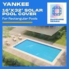 Solar Pool Cover For Rectangular Pool By Yankee - Sapphire Series - 16x32 Ft