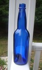 Antique 1880 s A b g  Co  adolphus Busch Glass Co  Cobalt Blue Beer Bottle