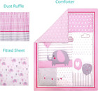 La Premura Baby Crib Bedding Set For Girls  Pink Standard Crib  Elephant