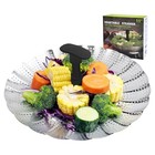Vegetable Steamer Basket stainless Steel Steamer Basket folding Black11