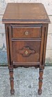 Antique Solid Walnut Wood Wooden Corner Bedside End Side Table Nightstand Stand