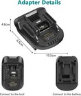 Usb Battery Adapter Converter For 20v Dewalt Milwaukee M18 Convert To Makita 18v