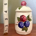 Vtg Knott   s Berry Farm Jam Jelly Jar With Lid Blackberries Raspberries  5 X 3   