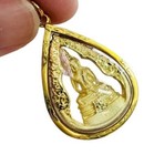 Amulet Sothorn Gold 18k Pendant Thai Yellow Sacred Buddha Fortune Gorgeous Auth