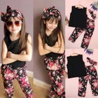 Toddler Kids Baby Girls Clothes T-shirt Tops  pants Set Casual Tracksuit Outfits