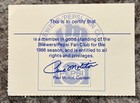 Vintage 1986 Milwaukee Brewers Pepsi Fan Club Card   Unmarked And Clean