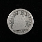 1853 Seated Liberty Dime   Love Token   r M 