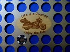 36 Silver Flhtk  Motorcycle Poker Chip Display Frame Insert Fits Harley casino 