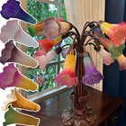 Tulip Lily Flower Glass Lampshades Tiffany Style Retro Replacement Lapm Shades