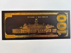 24k Gold Plated Foil Black  100 Dollar Bill Banknote Collectable Rare Gift Money