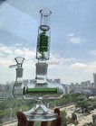 Beaker Tall Coil Filter The Heart Glass Water Pipe Rig Percolator Bong Hookah