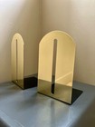 Art Deco Bookends Goldtone Brass-look Vintage Shiny